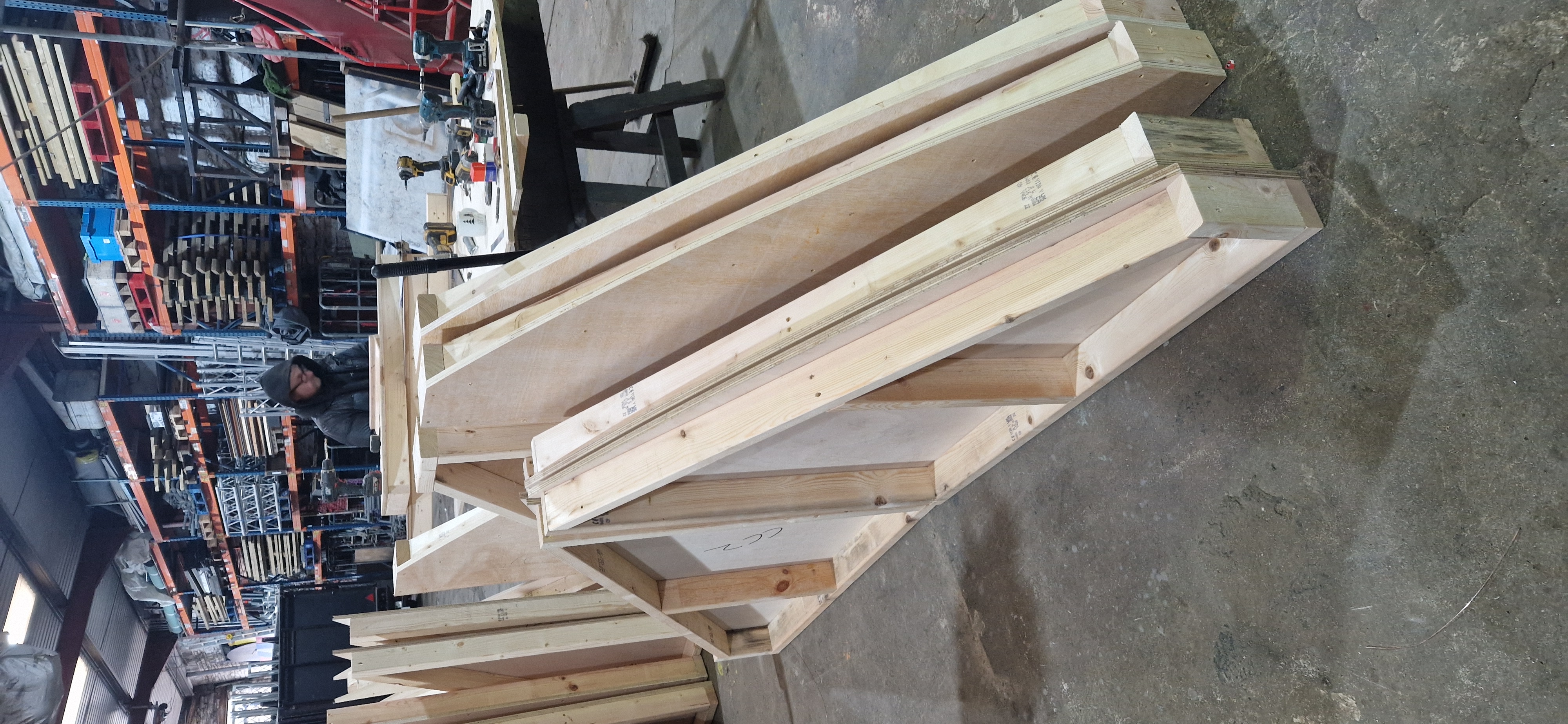 Brighter Still — bespoke curved stage infills under fabrication in workshop