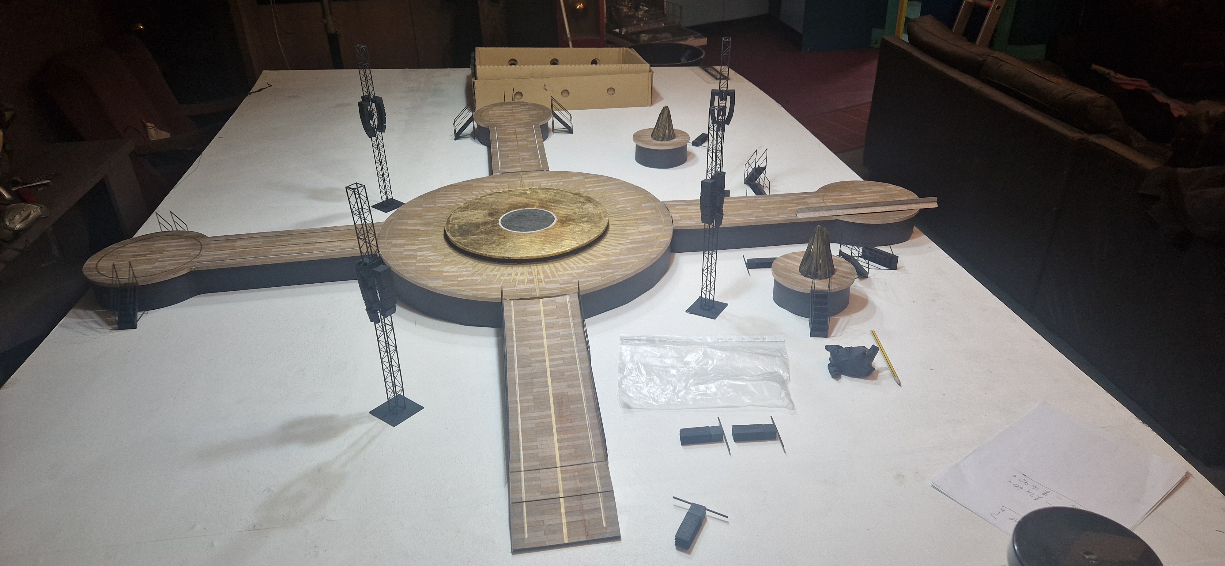 Brighter Still — scale model used as the original design brief for the stage build