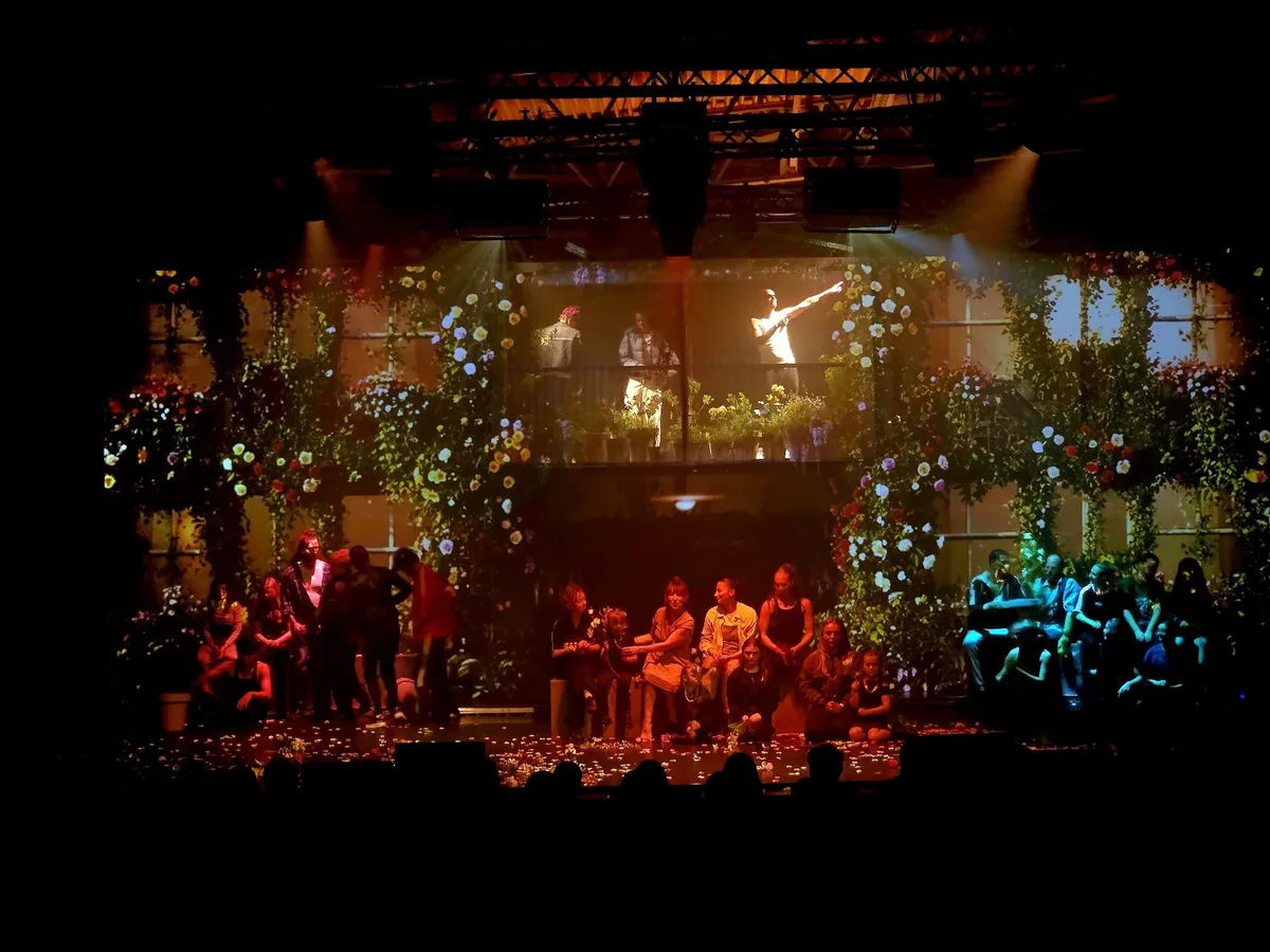 Ride — theatrical staging with bespoke projection surfaces, Bradford 2025