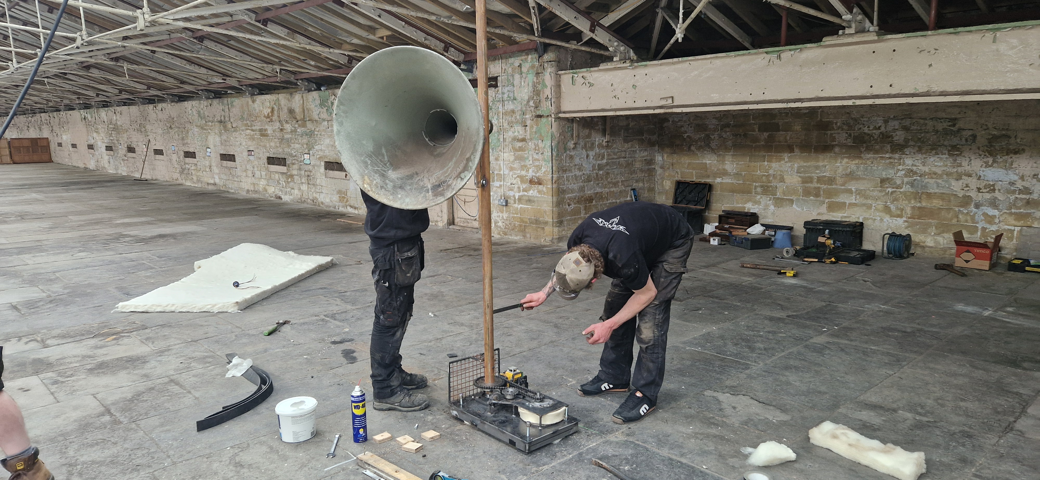 We Will Sing — scaffold installation in progress, Ann Hamilton / BD25 2025