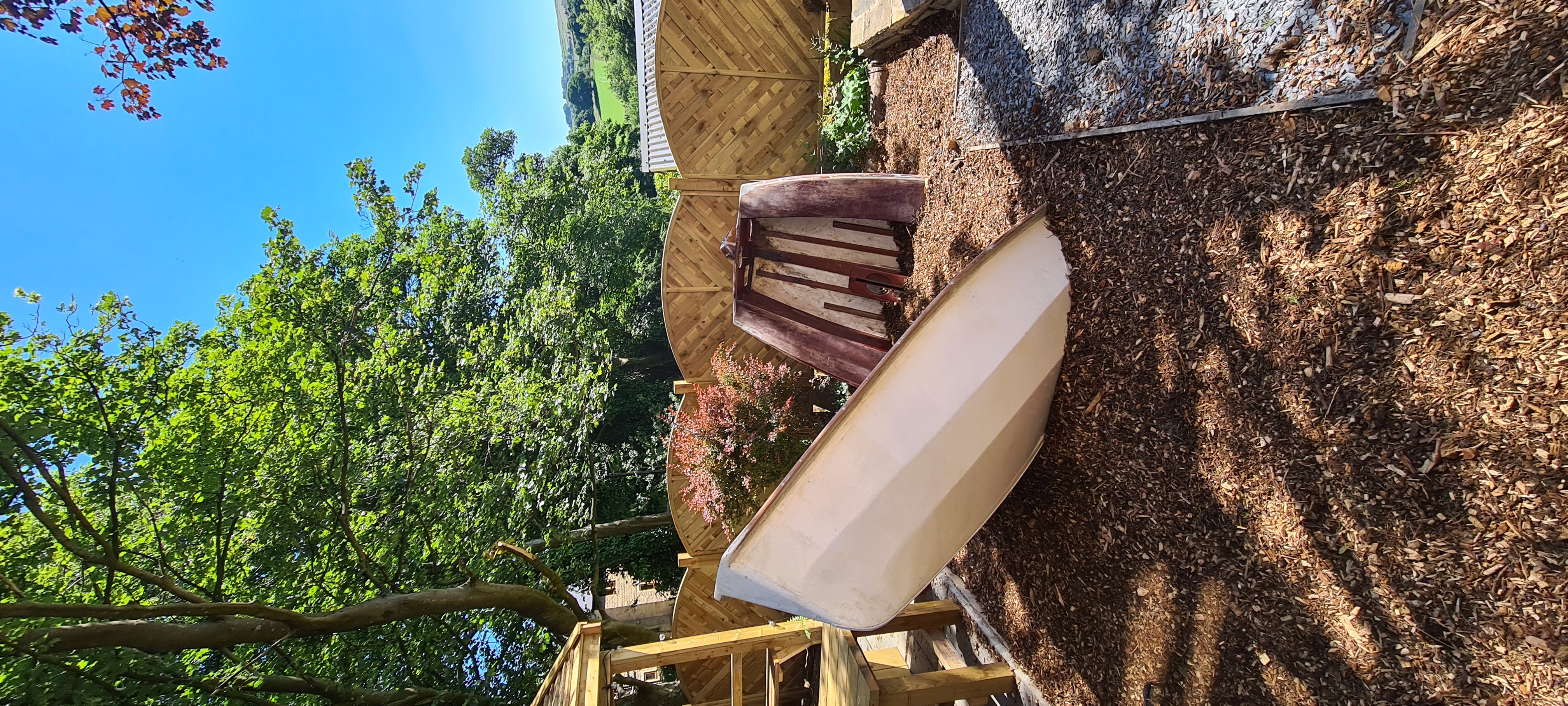 South Square — buried boat installation in the refurbished garden, South Square Thornton 2021